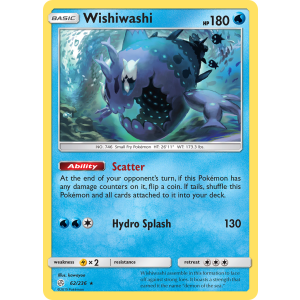 Rare Holo Wishiwashi 62/236 Pokemon TCG Sun & Moon Cosmic Eclipse