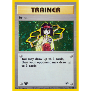 Rare Holo Erika 16/132 Pokemon TCG Gym Gym Heroes