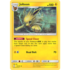 Jolteon 70/236 Pokemon TCG Sun & Moon Cosmic Eclipse