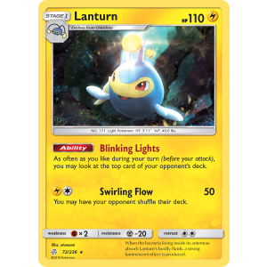 Lanturn 72/236 Pokemon TCG Sun & Moon Cosmic Eclipse