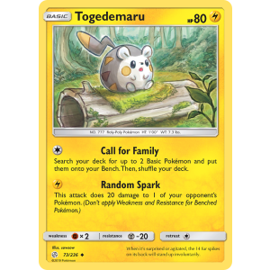 Togedemaru 73/236 Pokemon TCG Sun & Moon Cosmic Eclipse