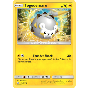 Togedemaru 74/236 Pokemon TCG Sun & Moon Cosmic Eclipse