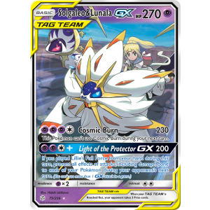 Rare Holo GX Solgaleo & Lunala-GX 75/236 Pokemon TCG Sun & Moon Cosmic Eclipse