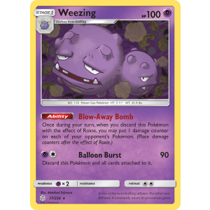 Weezing 77/236 Pokemon TCG Sun & Moon Cosmic Eclipse