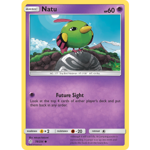 Natu 78/236 Pokemon TCG Sun & Moon Cosmic Eclipse