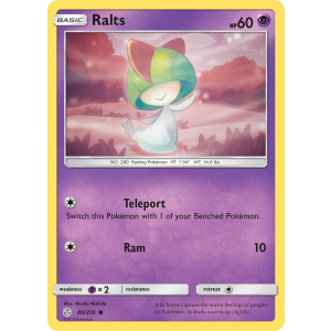 Ralts 80/236 Pokemon TCG Sun & Moon Cosmic Eclipse