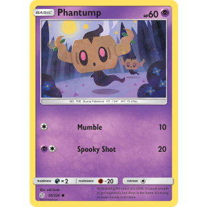 Phantump 93/236 Pokemon TCG Sun & Moon Cosmic Eclipse