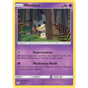 Mimikyu 96/236 Pokemon TCG Sun & Moon Cosmic Eclipse