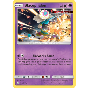 Rare Holo Blacephalon 104/236 Pokemon TCG Sun & Moon Cosmic Eclipse