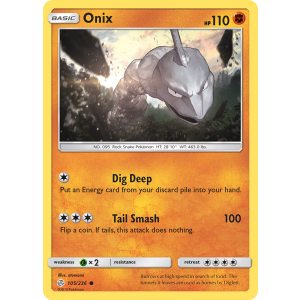 Onix 105/236 Pokemon TCG Sun & Moon Cosmic Eclipse