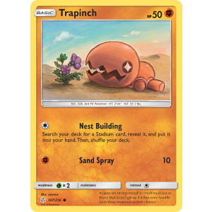 Trapinch 107/236 Pokemon TCG Sun & Moon Cosmic Eclipse