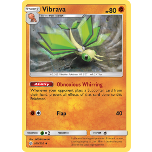 Vibrava 109/236 Pokemon TCG Sun & Moon Cosmic Eclipse