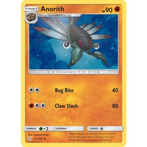 Anorith 111/236 Pokemon TCG Sun & Moon Cosmic Eclipse