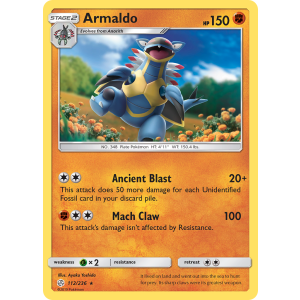 Armaldo 112/236 Pokemon TCG Sun & Moon Cosmic Eclipse