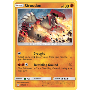 Groudon 113/236 Pokemon TCG Sun & Moon Cosmic Eclipse