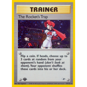 Rare Holo The Rocket's Trap 19/132 Pokemon TCG Gym Gym Heroes