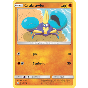 Crabrawler 121/236 Pokemon TCG Sun & Moon Cosmic Eclipse