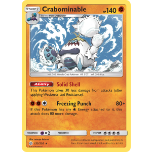 Crabominable 122/236 Pokemon TCG Sun & Moon Cosmic Eclipse