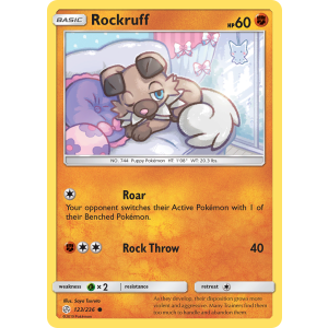 Rockruff 123/236 Pokemon TCG Sun & Moon Cosmic Eclipse