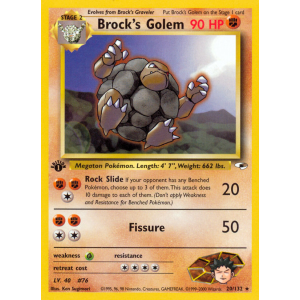 Brock's Golem 20/132 Pokemon TCG Gym Gym Heroes