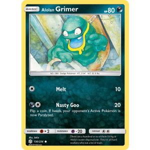 Alolan Grimer 130/236 Pokemon TCG Sun & Moon Cosmic Eclipse