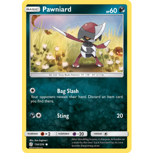 Pawniard 134/236 Pokemon TCG Sun & Moon Cosmic Eclipse