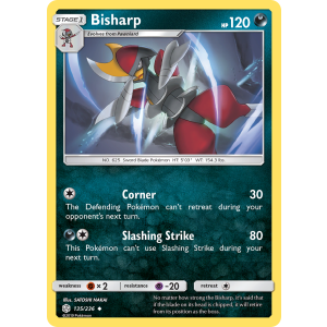 Bisharp 135/236 Pokemon TCG Sun & Moon Cosmic Eclipse