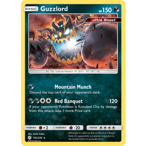 Rare Holo Guzzlord 136/236 Pokemon TCG Sun & Moon Cosmic Eclipse