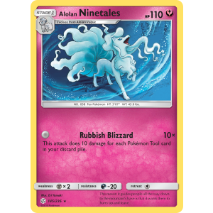 Rare Holo Alolan Ninetales 145/236 Pokemon TCG Sun & Moon Cosmic Eclipse