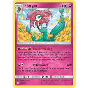 Rare Holo Florges 152/236 Pokemon TCG Sun & Moon Cosmic Eclipse