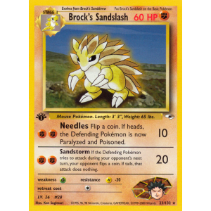 Brock's Sandslash 23/132 Pokemon TCG Gym Gym Heroes