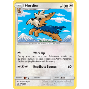 Herdier 175/236 Pokemon TCG Sun & Moon Cosmic Eclipse