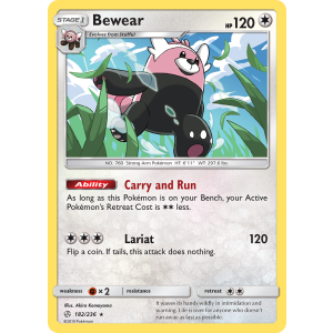 Bewear 182/236 Pokemon TCG Sun & Moon Cosmic Eclipse