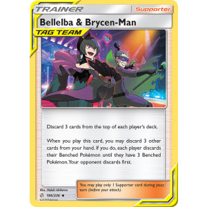 Bellelba & Brycen-Man 186/236 Pokemon TCG Sun & Moon Cosmic Eclipse