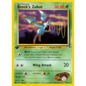 Brock's Zubat 24/132 Pokemon TCG Gym Gym Heroes