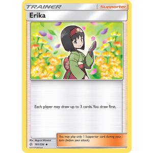 Erika 191/236 Pokemon TCG Sun & Moon Cosmic Eclipse