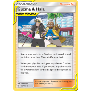 Guzma & Hala 193/236 Pokemon TCG Sun & Moon Cosmic Eclipse