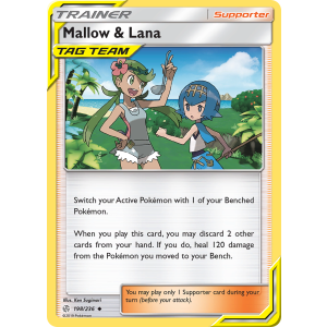 Mallow & Lana 198/236 Pokemon TCG Sun & Moon Cosmic Eclipse