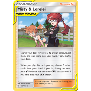 Misty & Lorelei 199/236 Pokemon TCG Sun & Moon Cosmic Eclipse