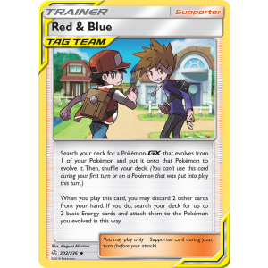 Red & Blue 202/236 Pokemon TCG Sun & Moon Cosmic Eclipse