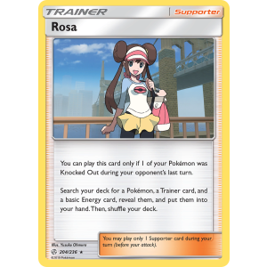 Rare Holo Rosa 204/236 Pokemon TCG Sun & Moon Cosmic Eclipse