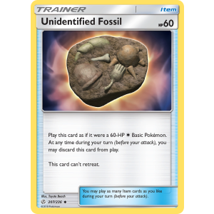 Unidentified Fossil 207/236 Pokemon TCG Sun & Moon Cosmic Eclipse