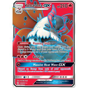 Rare Ultra Volcarona-GX 213/236 Pokemon TCG Sun & Moon Cosmic Eclipse