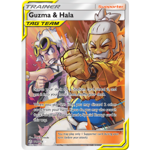 Rare Ultra Guzma & Hala 229/236 Pokemon TCG Sun & Moon Cosmic Eclipse