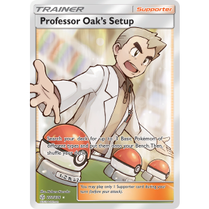 Rare Ultra Professor Oak's Setup 233/236 Pokemon TCG Sun & Moon Cosmic Eclipse