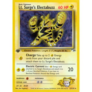 Lt. Surge's Electabuzz 27/132 Pokemon TCG Gym Gym Heroes