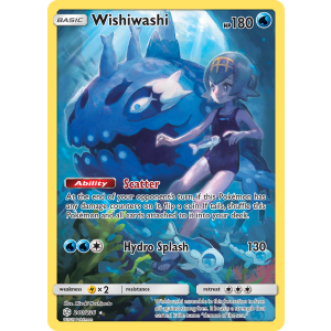 Rare Secret Wishiwashi 240/236 Pokemon TCG Sun & Moon Cosmic Eclipse