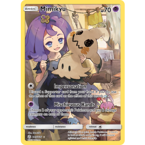 Rare Secret Mimikyu 245/236 Pokemon TCG Sun & Moon Cosmic Eclipse