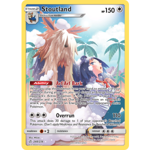 Rare Secret Stoutland 248/236 Pokemon TCG Sun & Moon Cosmic Eclipse