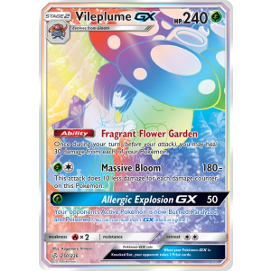 Rare Rainbow Vileplume-GX 250/236 Pokemon TCG Sun & Moon Cosmic Eclipse